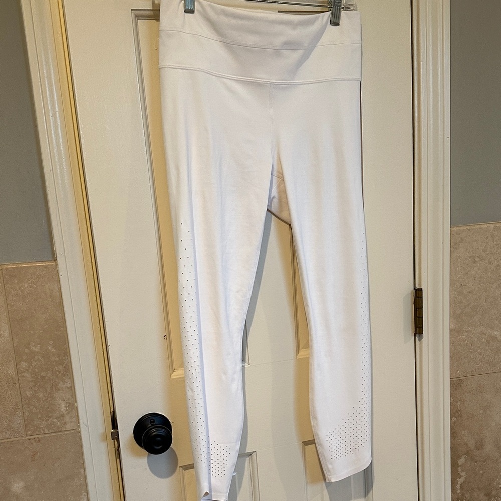 Athleta Laser Cut White 7/8 Leggings